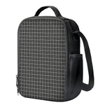 Noisy Windowpane Pattern Print Crossbody Lunch Bag