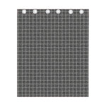 Noisy Windowpane Pattern Print Curtain