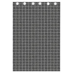 Noisy Windowpane Pattern Print Curtain