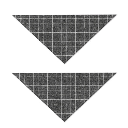 Noisy Windowpane Pattern Print Dog Bandana