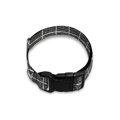 Noisy Windowpane Pattern Print Dog Collar