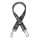 Noisy Windowpane Pattern Print Dog Seat Belt