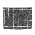 Noisy Windowpane Pattern Print Drum Lamp Shade