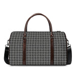 Noisy Windowpane Pattern Print Duffle Bag