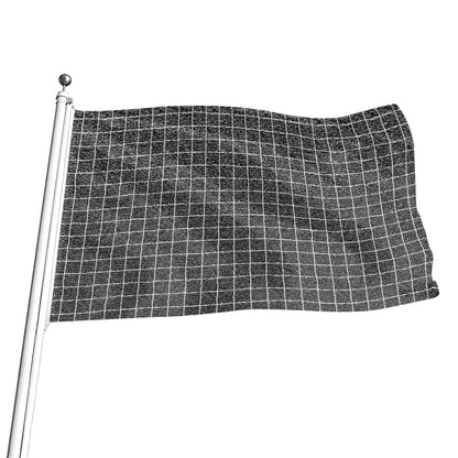 Noisy Windowpane Pattern Print Flag