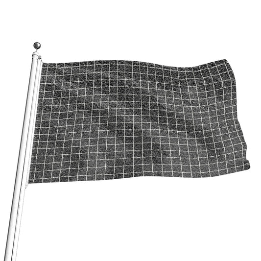 Noisy Windowpane Pattern Print Flag