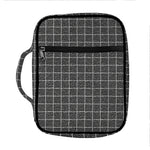 Noisy Windowpane Pattern Print Front Pocket Bible Bag