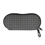 Noisy Windowpane Pattern Print Glasses Case
