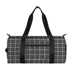 Noisy Windowpane Pattern Print Gym Bag