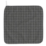 Noisy Windowpane Pattern Print Hand Towel