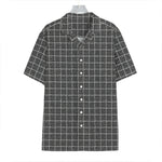Noisy Windowpane Pattern Print Hawaiian Shirt