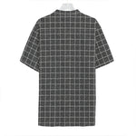 Noisy Windowpane Pattern Print Hawaiian Shirt