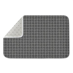 Noisy Windowpane Pattern Print Indoor Door Mat