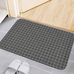 Noisy Windowpane Pattern Print Indoor Door Mat