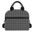 Noisy Windowpane Pattern Print Insulated Lunch Bag