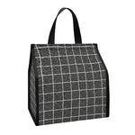 Noisy Windowpane Pattern Print Insulated Lunch Tote