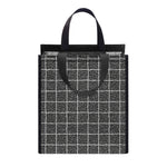 Noisy Windowpane Pattern Print Insulated Lunch Tote