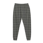 Noisy Windowpane Pattern Print Jogger Pants