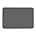 Noisy Windowpane Pattern Print Kitchen Mat
