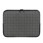 Noisy Windowpane Pattern Print Laptop Sleeve