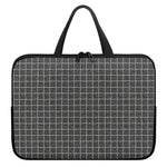 Noisy Windowpane Pattern Print Laptop Sleeve With Handle