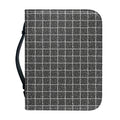 Noisy Windowpane Pattern Print Leather Bible Cover