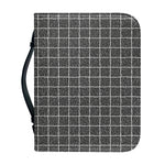 Noisy Windowpane Pattern Print Leather Bible Cover