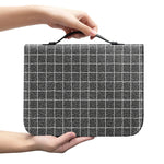 Noisy Windowpane Pattern Print Leather Bible Cover