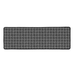 Noisy Windowpane Pattern Print Long Kitchen Mat