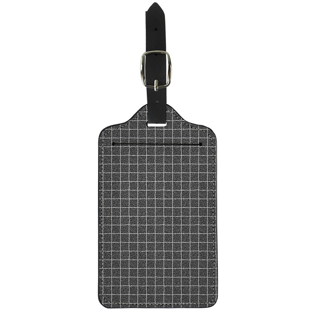 Noisy Windowpane Pattern Print Luggage Tag