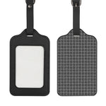 Noisy Windowpane Pattern Print Luggage Tag