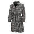 Noisy Windowpane Pattern Print Men's Bathrobe