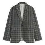 Noisy Windowpane Pattern Print Men's Blazer