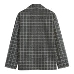 Noisy Windowpane Pattern Print Men's Blazer