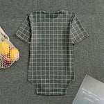 Noisy Windowpane Pattern Print Men's Bodysuit