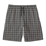 Noisy Windowpane Pattern Print Men's Swim Trunks