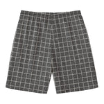 Noisy Windowpane Pattern Print Men's Swim Trunks