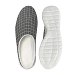 Noisy Windowpane Pattern Print Mesh Casual Shoes