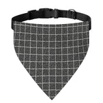 Noisy Windowpane Pattern Print Over The Collar Dog Bandana