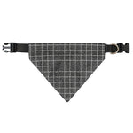 Noisy Windowpane Pattern Print Over The Collar Dog Bandana