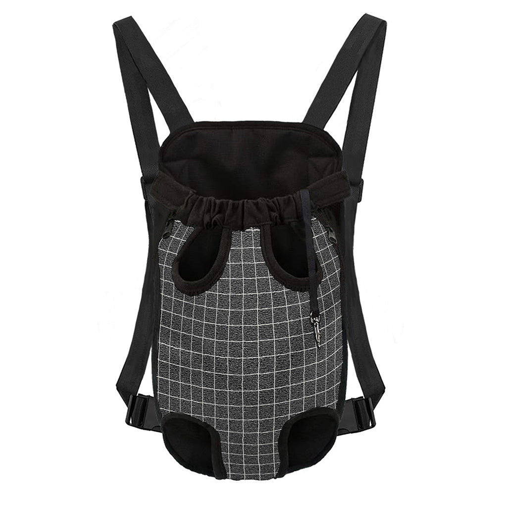 Noisy Windowpane Pattern Print Pet Carrier Backpack
