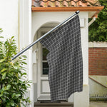 Noisy Windowpane Pattern Print Polyester Flag