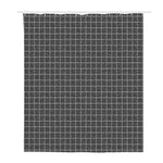 Noisy Windowpane Pattern Print Polyester Shower Curtain