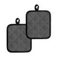 Noisy Windowpane Pattern Print Pot Holders