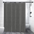 Noisy Windowpane Pattern Print Premium Shower Curtain