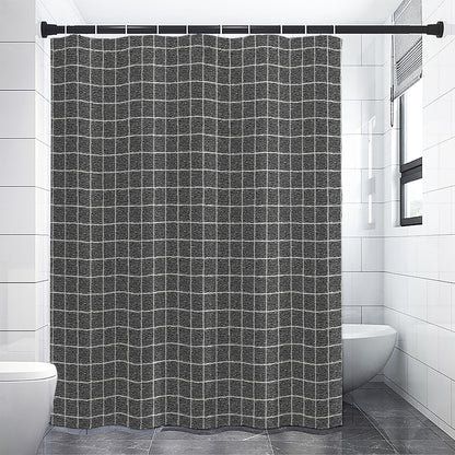 Noisy Windowpane Pattern Print Premium Shower Curtain