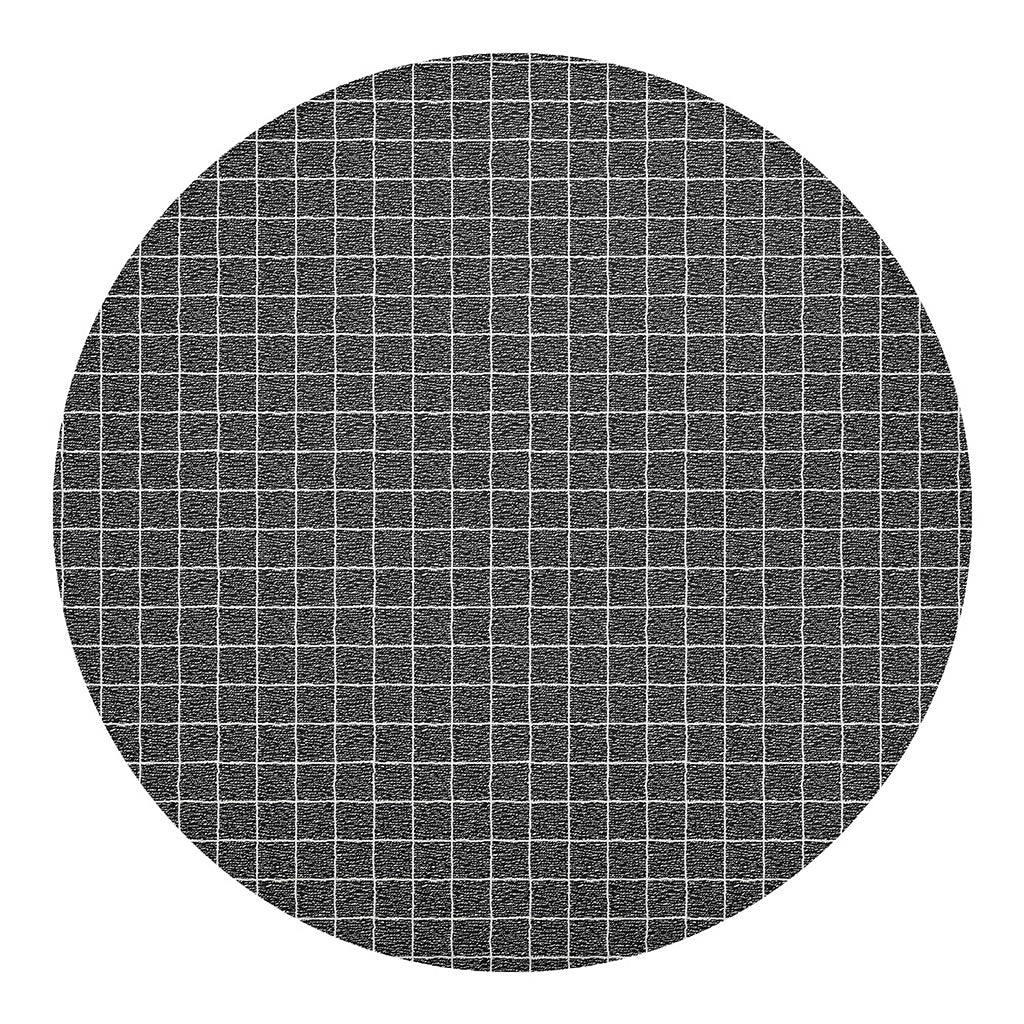 Noisy Windowpane Pattern Print Round Blanket