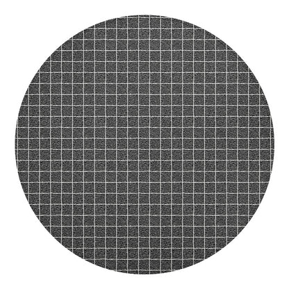 Noisy Windowpane Pattern Print Round Blanket