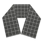 Noisy Windowpane Pattern Print Scarf
