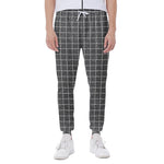Noisy Windowpane Pattern Print Scuba Joggers